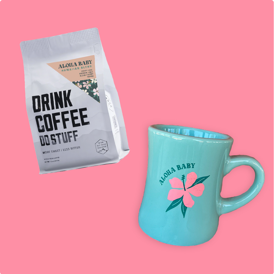 Summer Special: Aloha Baby Mug + Coffee for $48